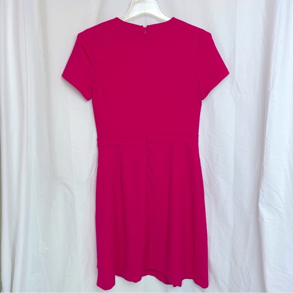 Banana Republic NWT Pink Dress Shortsleeved Pockets Linen Poly Rayon Sz.10-Tall - Picture 4 of 10